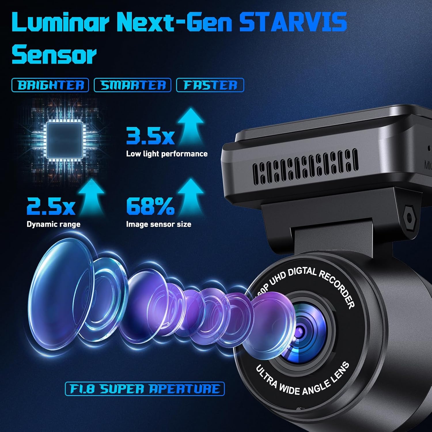 Thumbnail 6 de Dash Cam Front 4K 170° Wide Angle Dash Camera