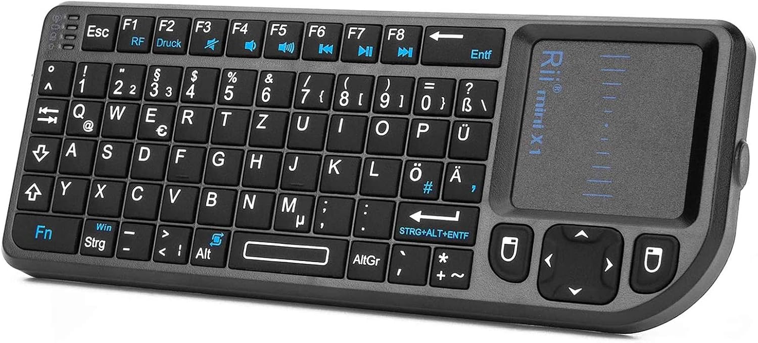 Detalle de Rii X1 Mini Tastatur Wireless mit Touchpad 10M