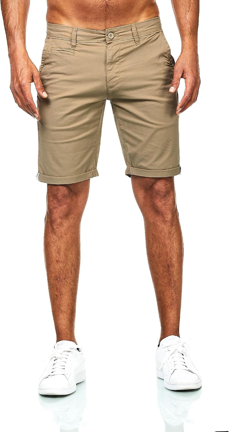 Detalle de D’MARO Herren Chino Shorts Slim Fit – Sommerhose mit Stretch