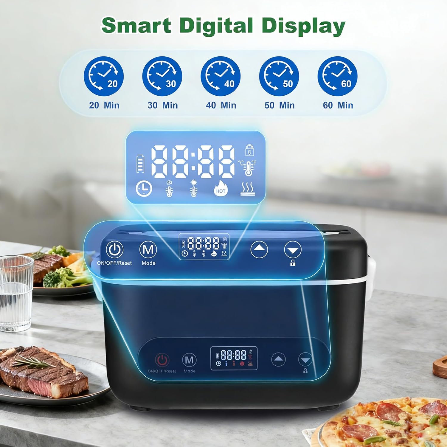 Thumbnail 2 de Fagalil Cordless Heated Lunch Box (1.2L) battery-powered electric food warmer