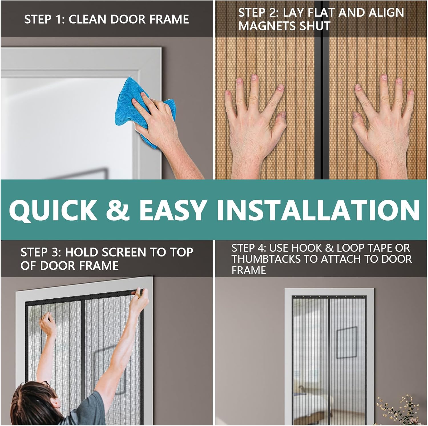 Thumbnail 5 de SMALUCK Magnetic Door Screen 80 x 200 cm
