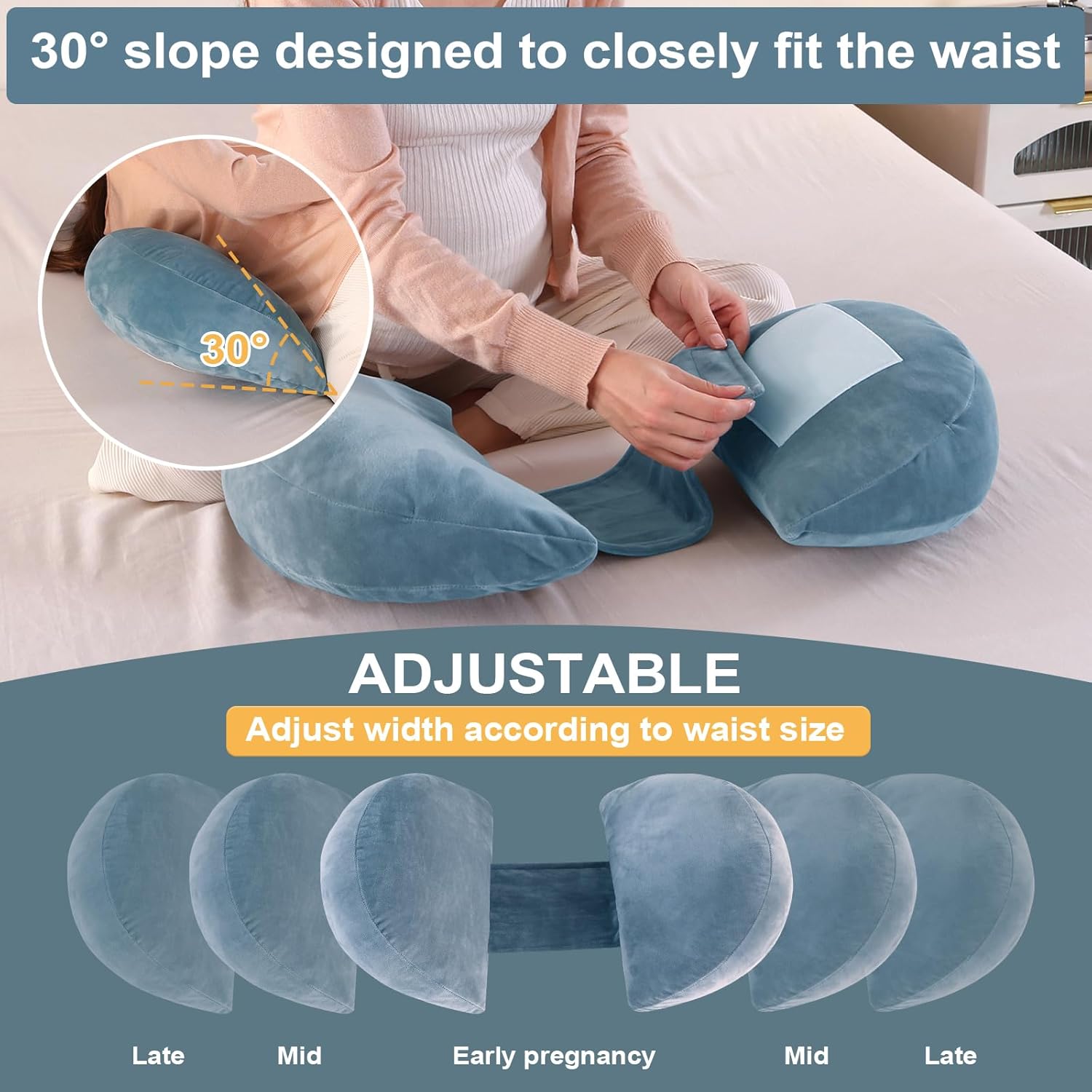 Thumbnail 4 de SHANNA Pregnancy Pillow: Wedge Full Body Support for Sleep During Pregnancy
