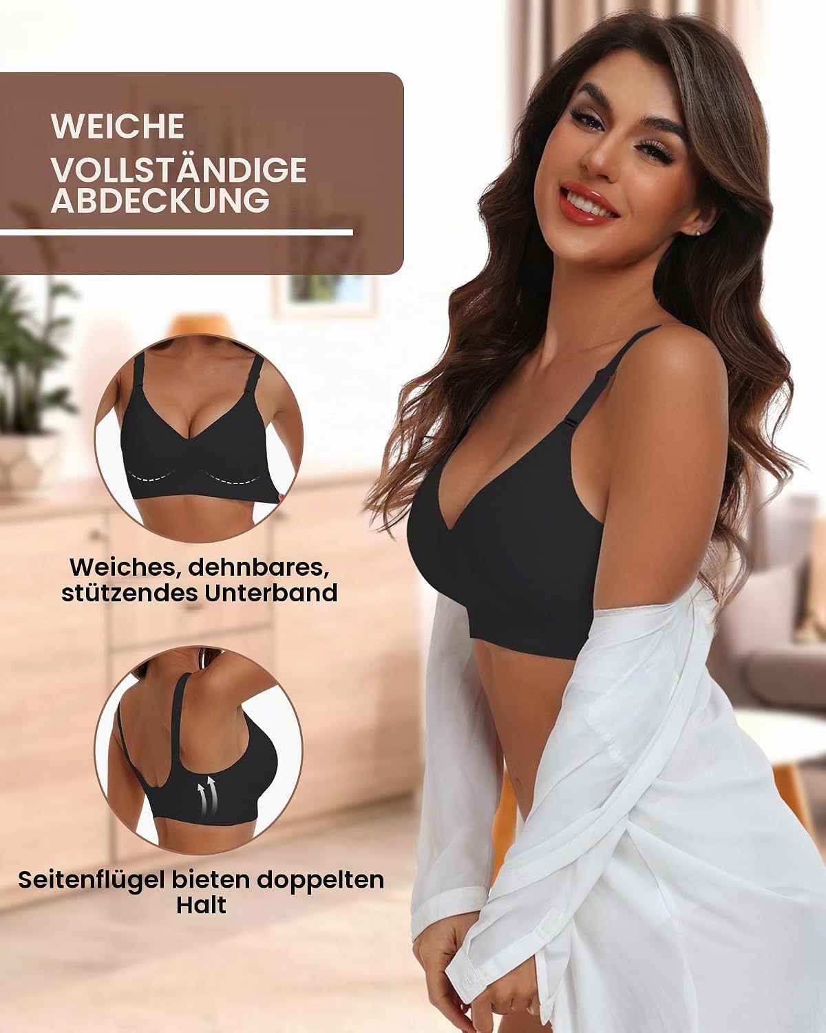 Detalle 2 de HORISUN Bequemer Nahtloser BH