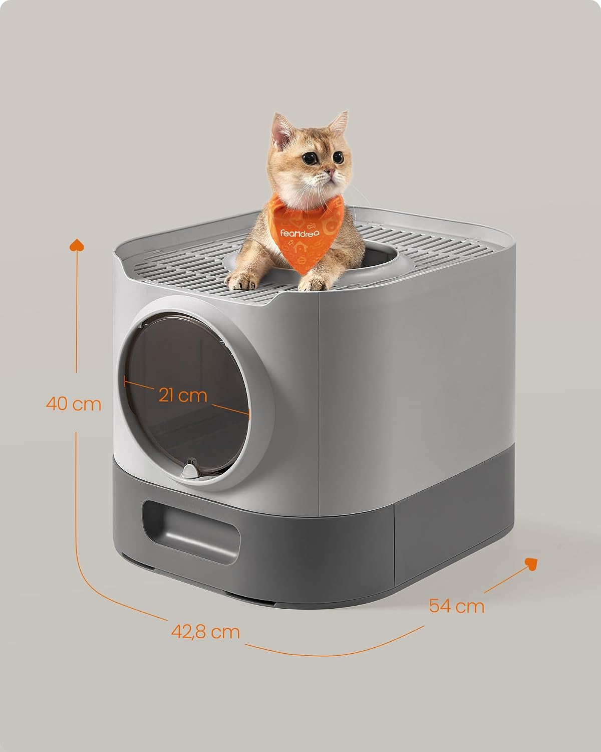 Thumbnail 6 de FEANDREA BOXAL PPT002B01 kattenbak XXL met afneembare lade en rooster