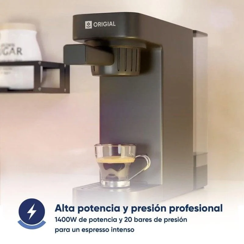 Detalle de Origial Barista Multi 3in1: Cafetera multicápsulas 3 en 1, 20 bares y 1400 W