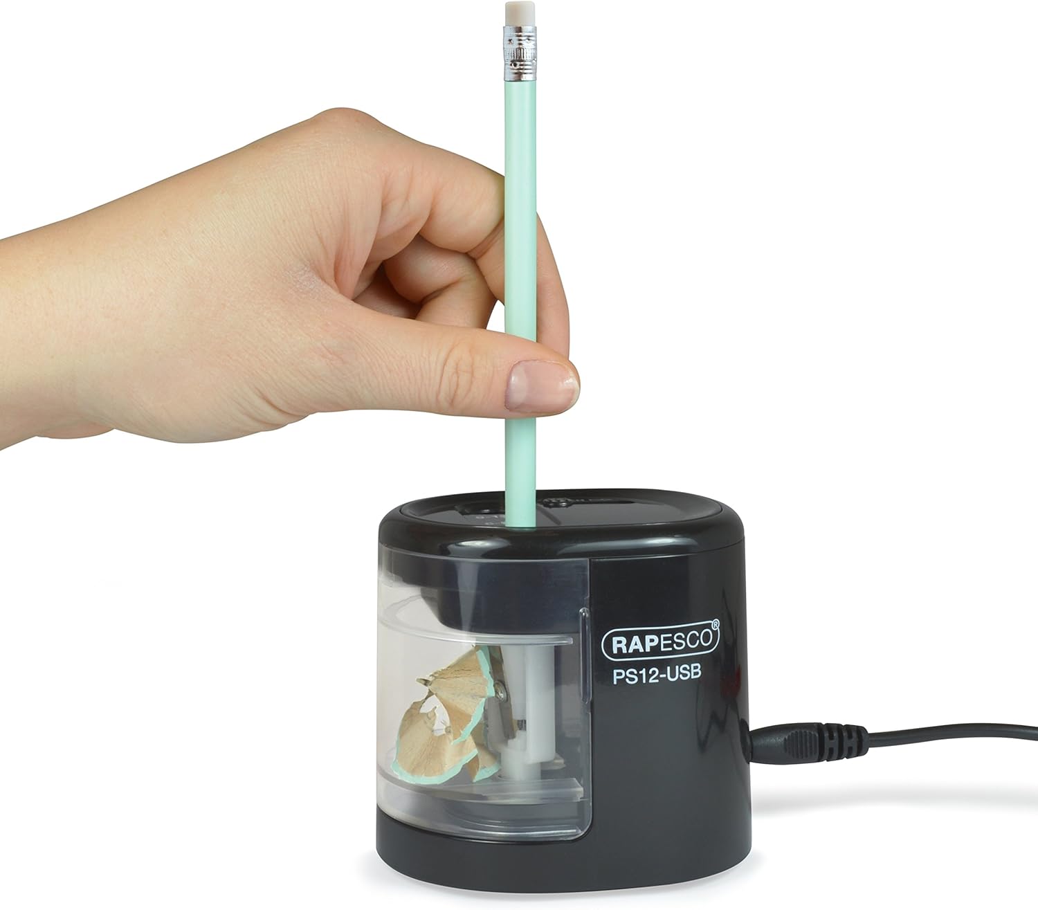 Thumbnail 4 de Rapesco 1449 PS12-USB Electric Pencil Sharpener 2‑hole