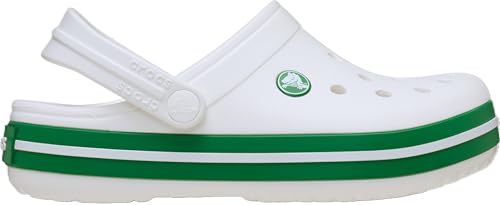 Thumbnail 4 de Crocs Unisex Kids Clog, Crocband Clog T in White/Green Ivy (UK Child 10)