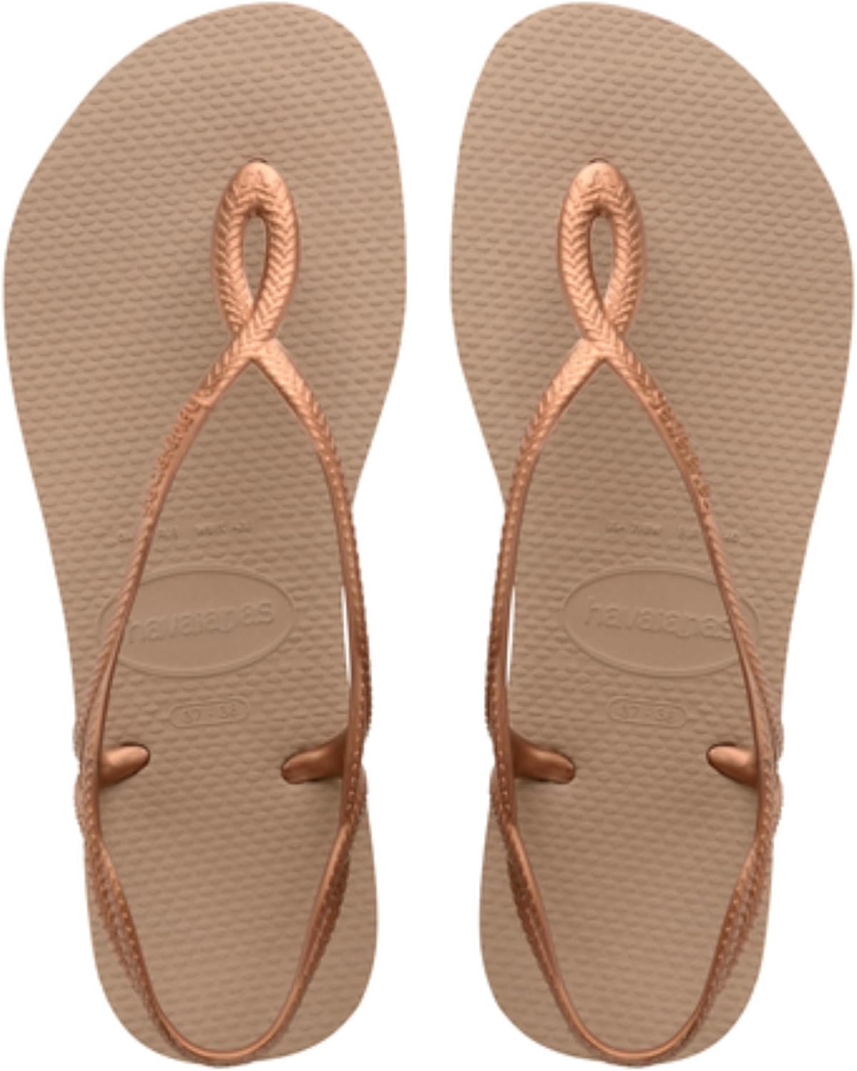Detalle de Havaianas Top Zehensandalen Damen in Rosa – flache Gummi-Flipflops aus Synthetik