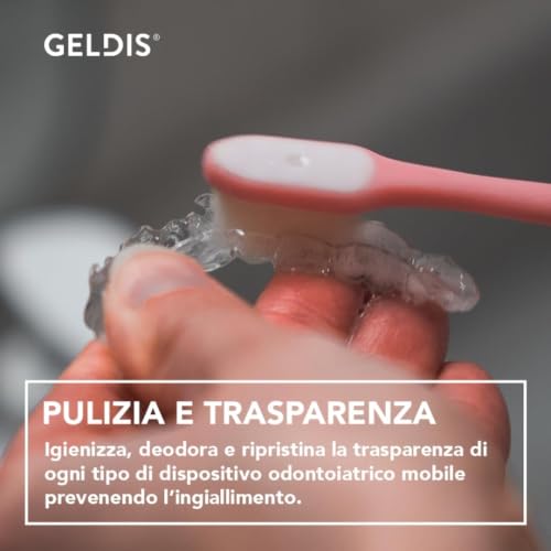 Detalle de GELDIS® Daily Cleanser: Detergente Igienizzante per Mascherine, Apparecchi Ortodontici e Bite (100 ml)
