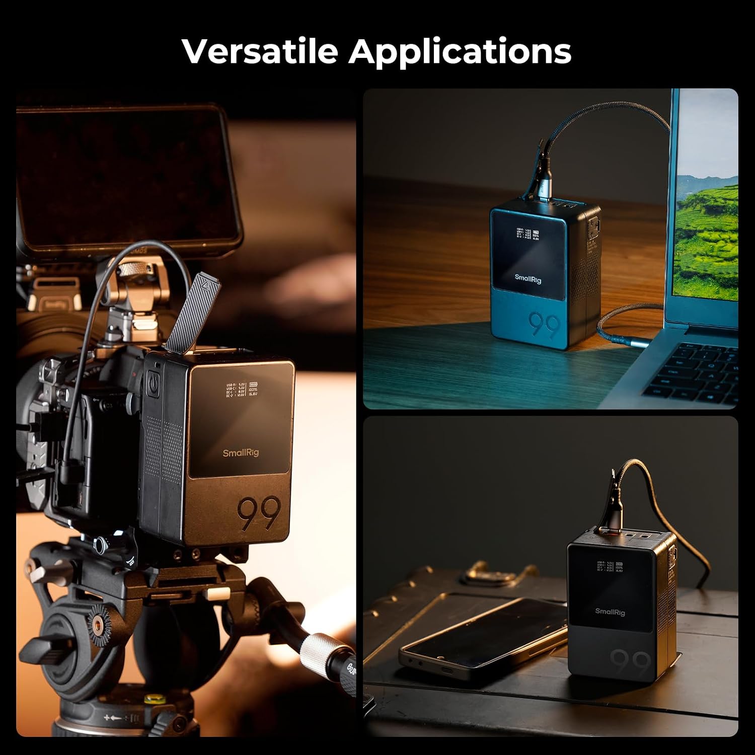 Thumbnail 6 de SmallRig V Mount Battery VB99 (99Wh) with PD 100W fast charging and OLED screen