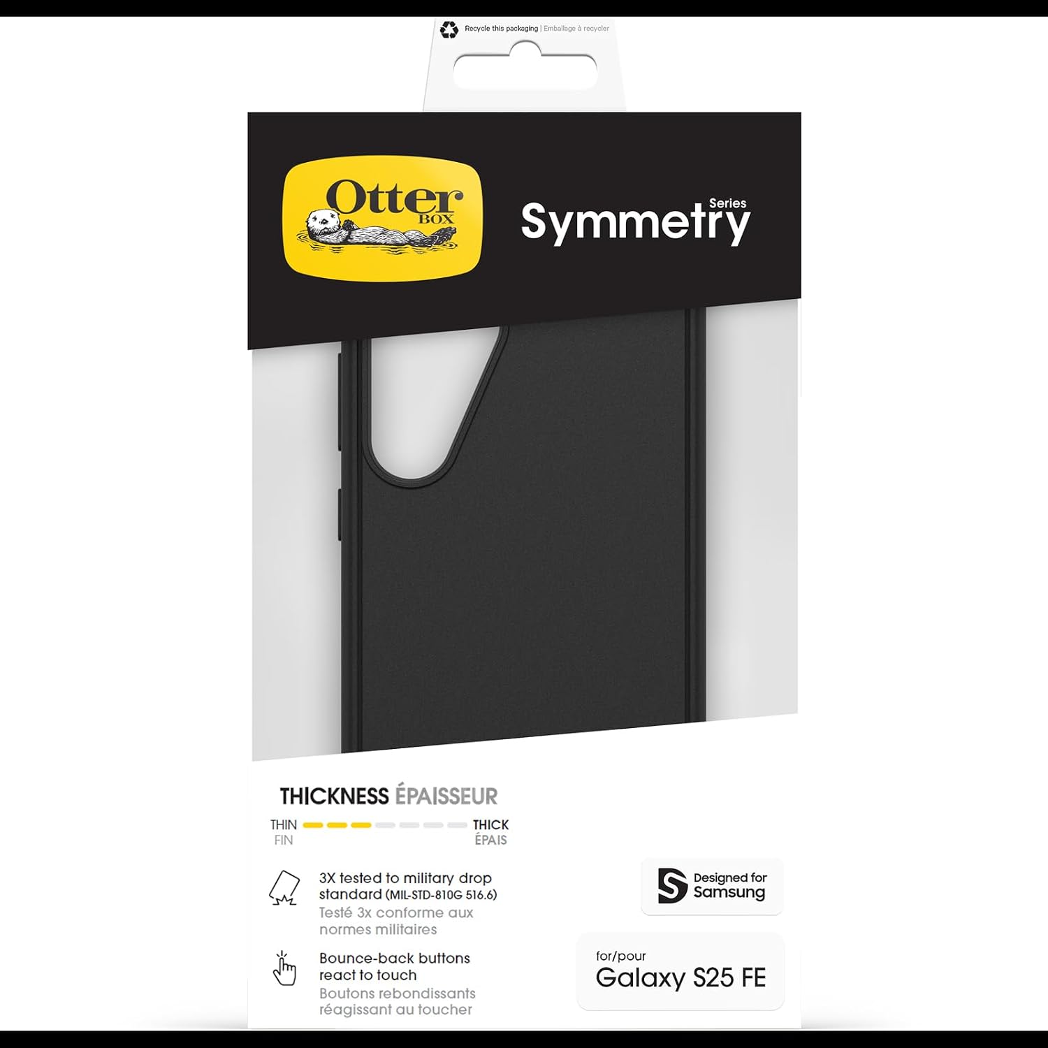 Detalle 1 de OtterBox Cover Symmetry per Samsung Galaxy S25 FE – sottile protezione resistente ai shock