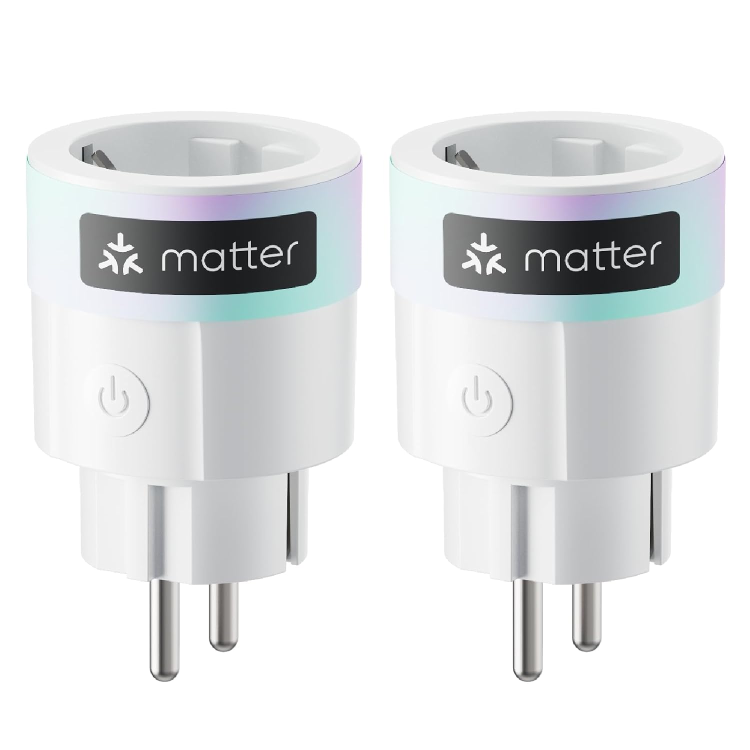 Detalle de SwitchBot Plug Mini (2er-Pack) Matter-fähig mit Leistungsüberwachung – WLAN-Steckdose für Alexa, Google Home & Home Assistant