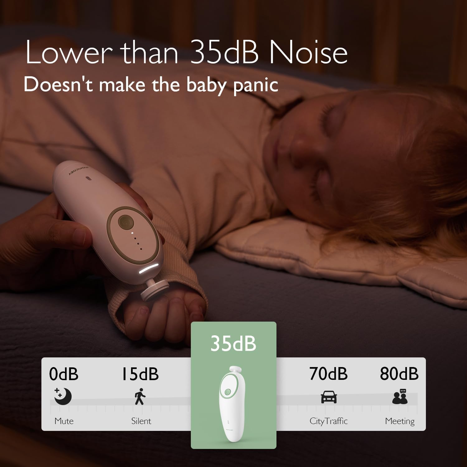 Thumbnail 2 de Momcozy Baby Nail File Electric 360° LED — trimmer for infants