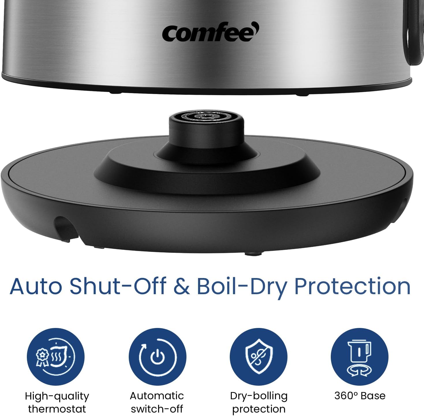 Detalle de COMFEE Stainless Steel Electric Kettle 1.7L