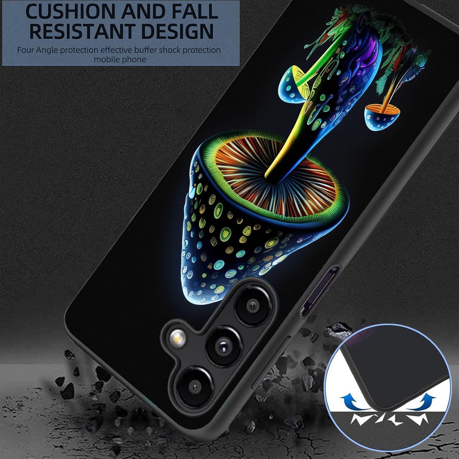 Detalle 2 de FGDRFGRW MK Galaxy A16 5G Case FBA A-011, Frosted TPU Mushroom Cover