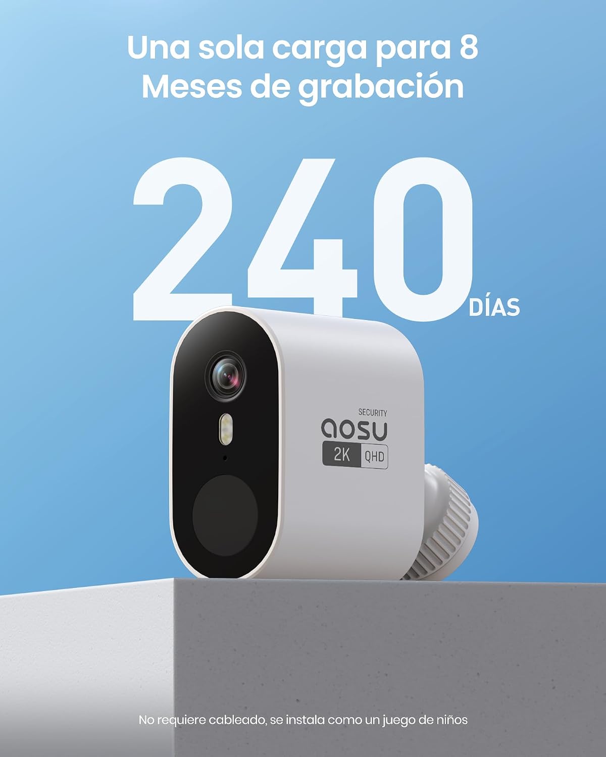 Detalle 2 de aosu Cámara de vigilancia Exterior 2K 3MP 240 días