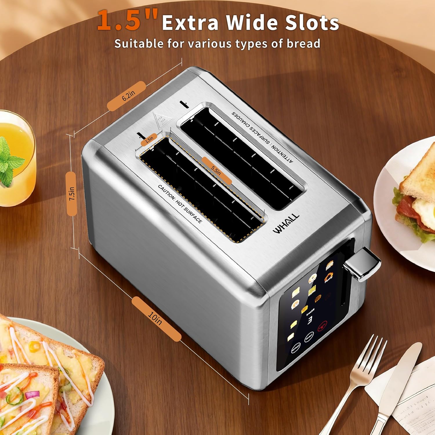 Thumbnail 5 de WHALL Touchscreen Toaster, 2-Slice