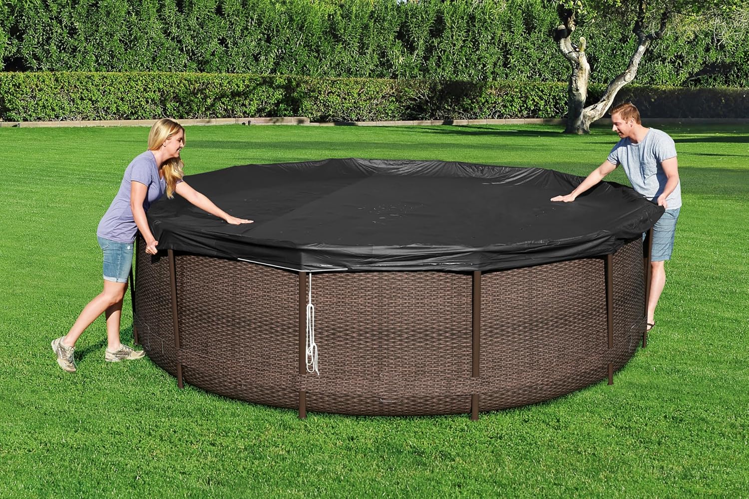 Thumbnail 1 de Bestway Round Pool Cover 3.66m