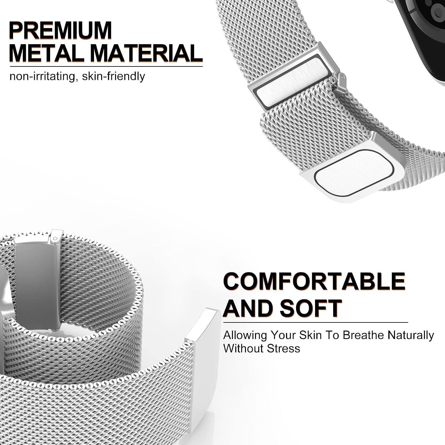 Thumbnail 3 de Higgs magnetic mesh Apple Watch strap