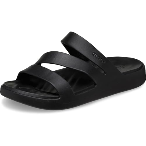 Detalle de Crocs Getaway Strappy para Mujer, Sandalias negras 37/38 EU
