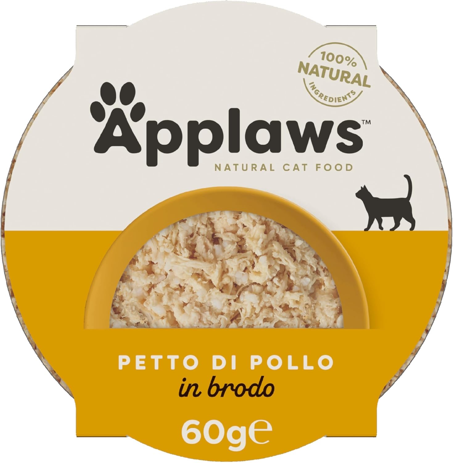 Detalle de Applaws 100% nourriture humide naturelle pour chats adultes – blanc de poulet et riz en bouillon, 10 pots de 60 g