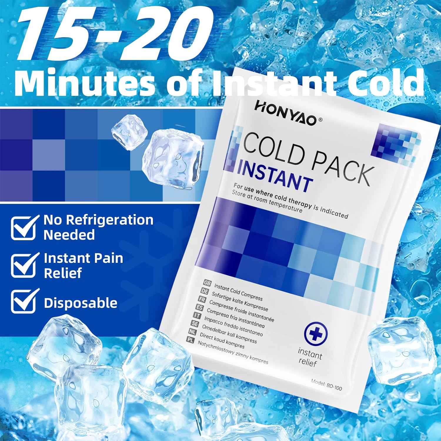 Thumbnail 1 de HONYAO Instant Ice Pack 9 Pack