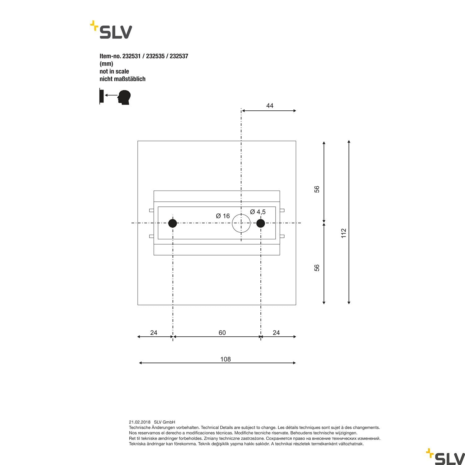 Detalle de SLV Applique murale Aluminium/verre Blanc GX53 230V