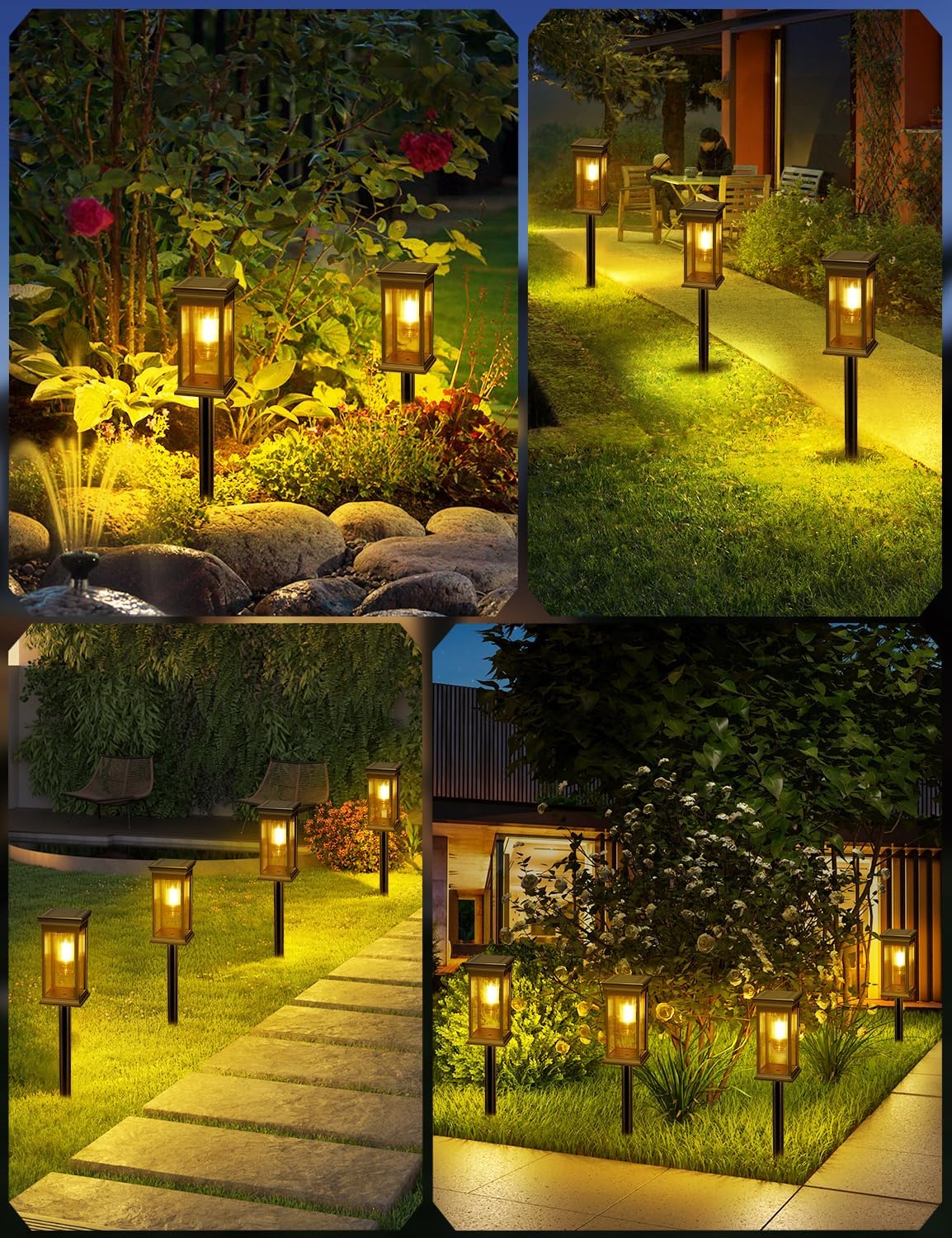 Thumbnail 6 de VIIIVA Solar Garden Lights Outdoor (4-Pack) – Warm White, IP65, Auto On/Off