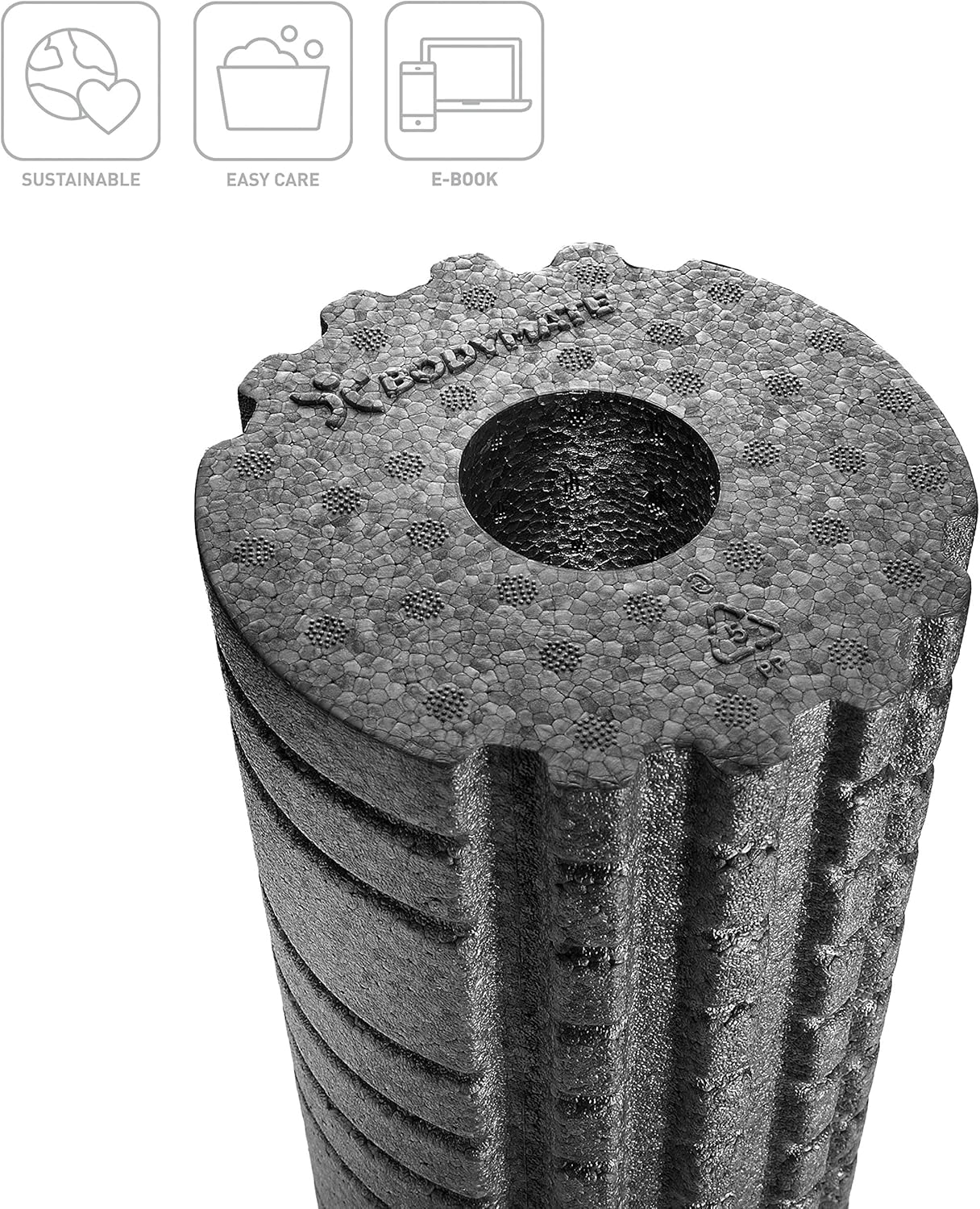 Thumbnail 1 de BODYMATE Foam Roller Active, durezza media-dura (30 x 15 cm) con e-book in PDF