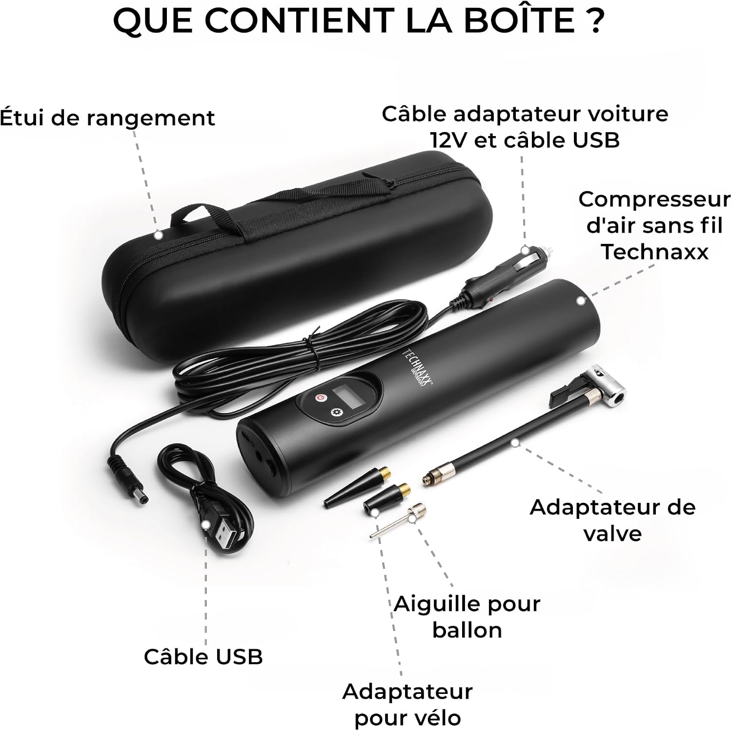 Thumbnail 4 de Technaxx Compresseur d'air à Batterie 6000 mAh