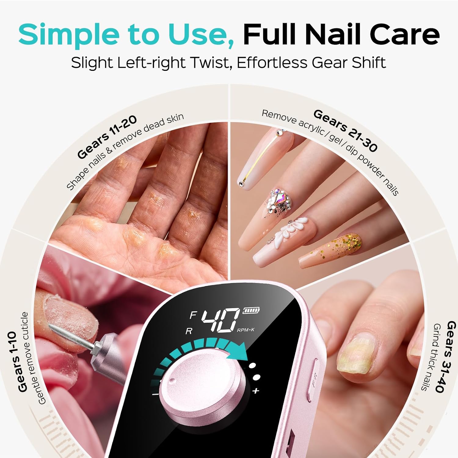 Thumbnail 4 de COSLUS Professional Nail Drill 40000 RPM ๐