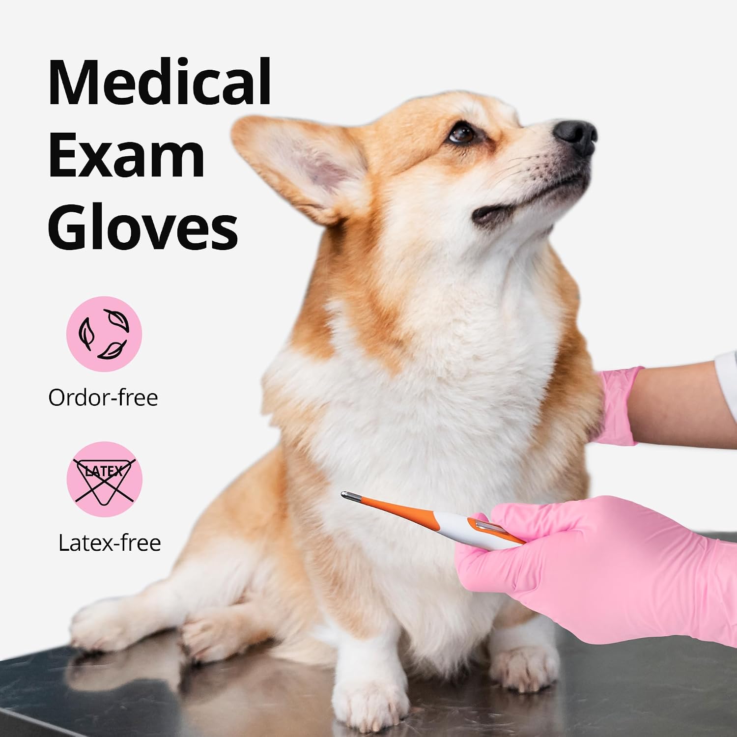 Detalle de SwiftGrip 4 Mil Nitrile Exam Gloves, Cherry Blossom, Latex-Free