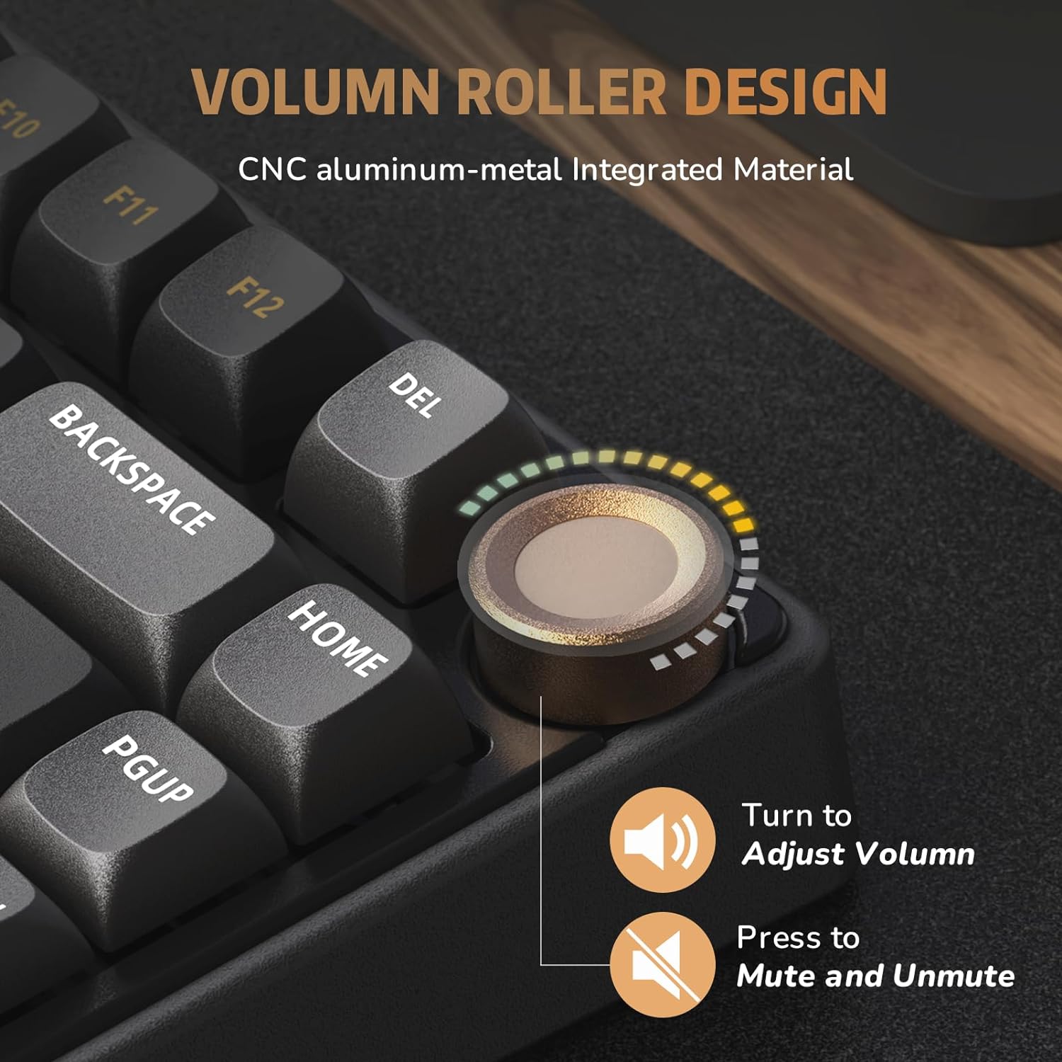 Thumbnail 2 de RK ROYAL KLUDGE R75 Wired Gaming Keyboard with Volume Knob (75% Mechanical) — QMK/VIA, Hot-Swappable Speed Silver