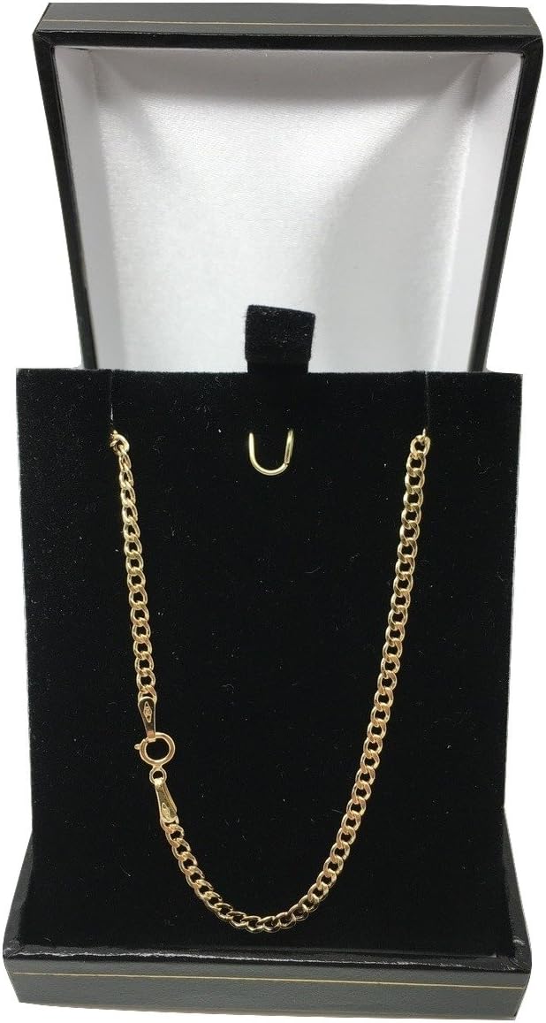 Detalle de 14 Carat / 585 Chaine Gourmette en Or Jaune – Larguer 2,3 mm – Unisexe