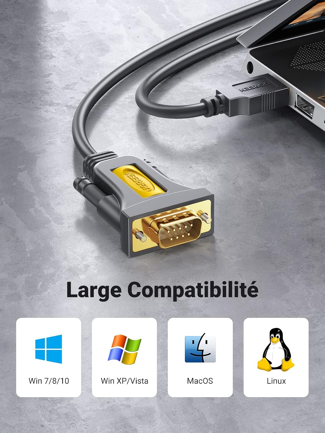 Thumbnail 2 de UGREEN Adaptateur USB RS232 DB9 3 m