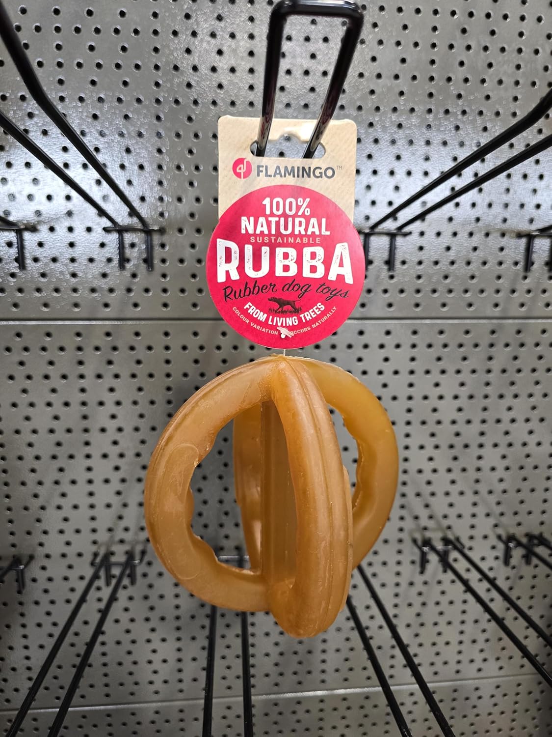 Thumbnail 3 de Flamingo Cross Ball braun Hundespielzeug 14×11 cm