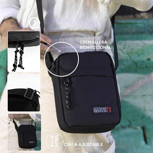 Detalle de Coronel Tapiocca Bandolera piel hombre 1L