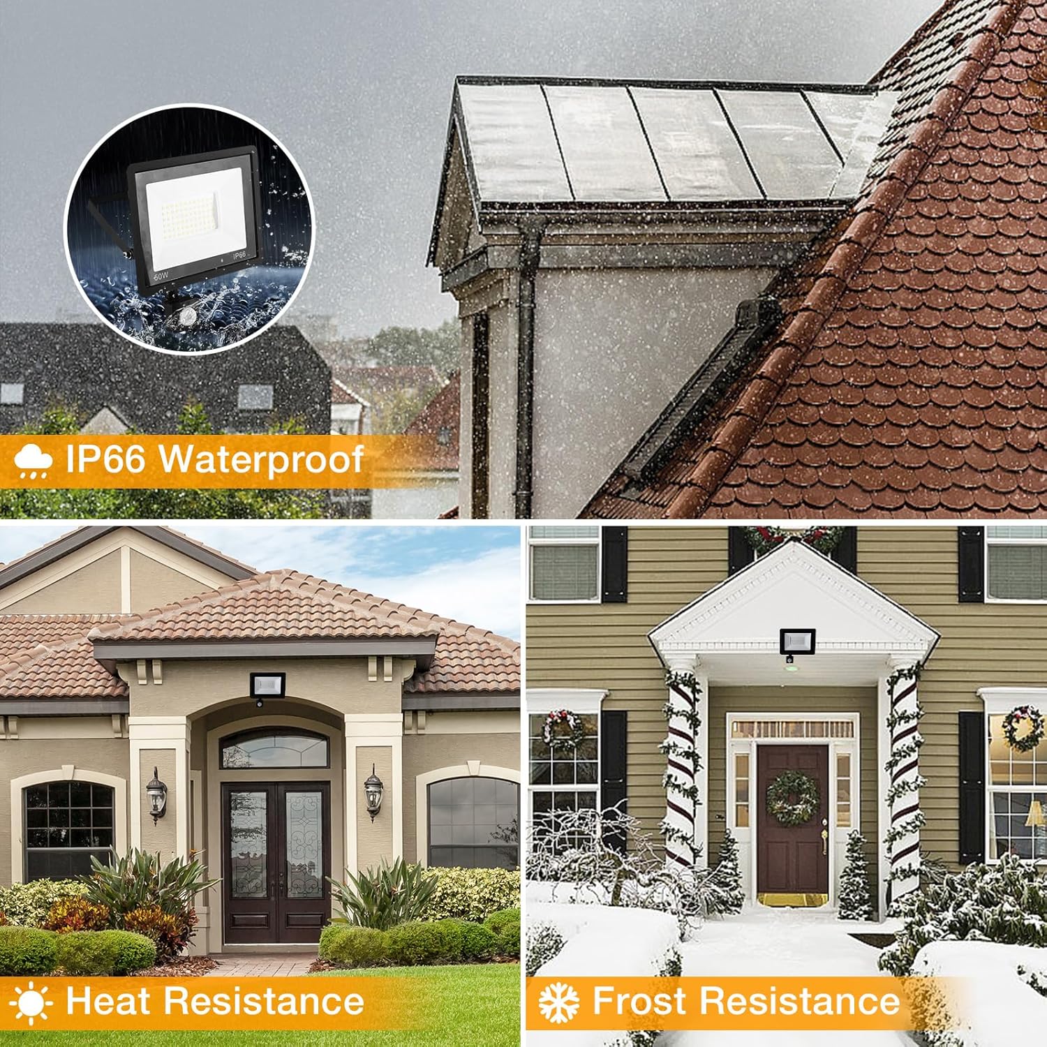 Thumbnail 4 de AUXHCYL 50W Outdoor Security Light with Motion Sensor – 4500 Lumens, IP66