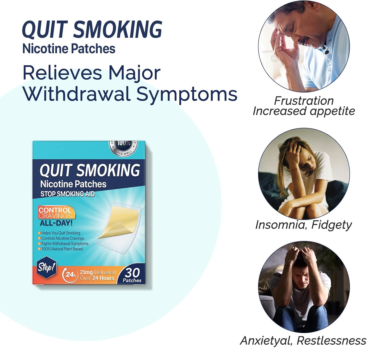 Thumbnail 5 de 21mg Quit Smoking Patches, Step 1 Stop Smoking Aids Patches