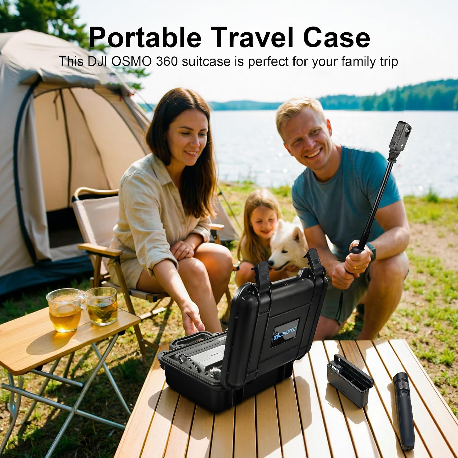 Thumbnail 6 de LEKUFEE Portable Waterproof Hard Case for DJI Osmo 360 and Accessories (Case Only) — Black