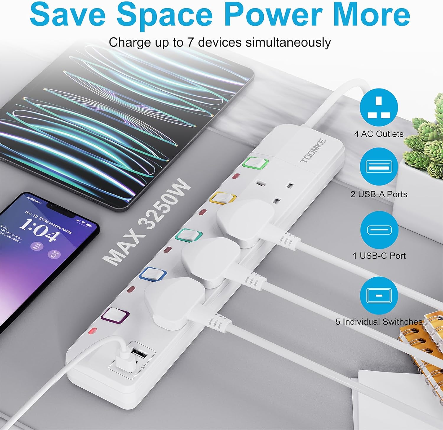 Thumbnail 1 de 10M Extension Lead with Switches