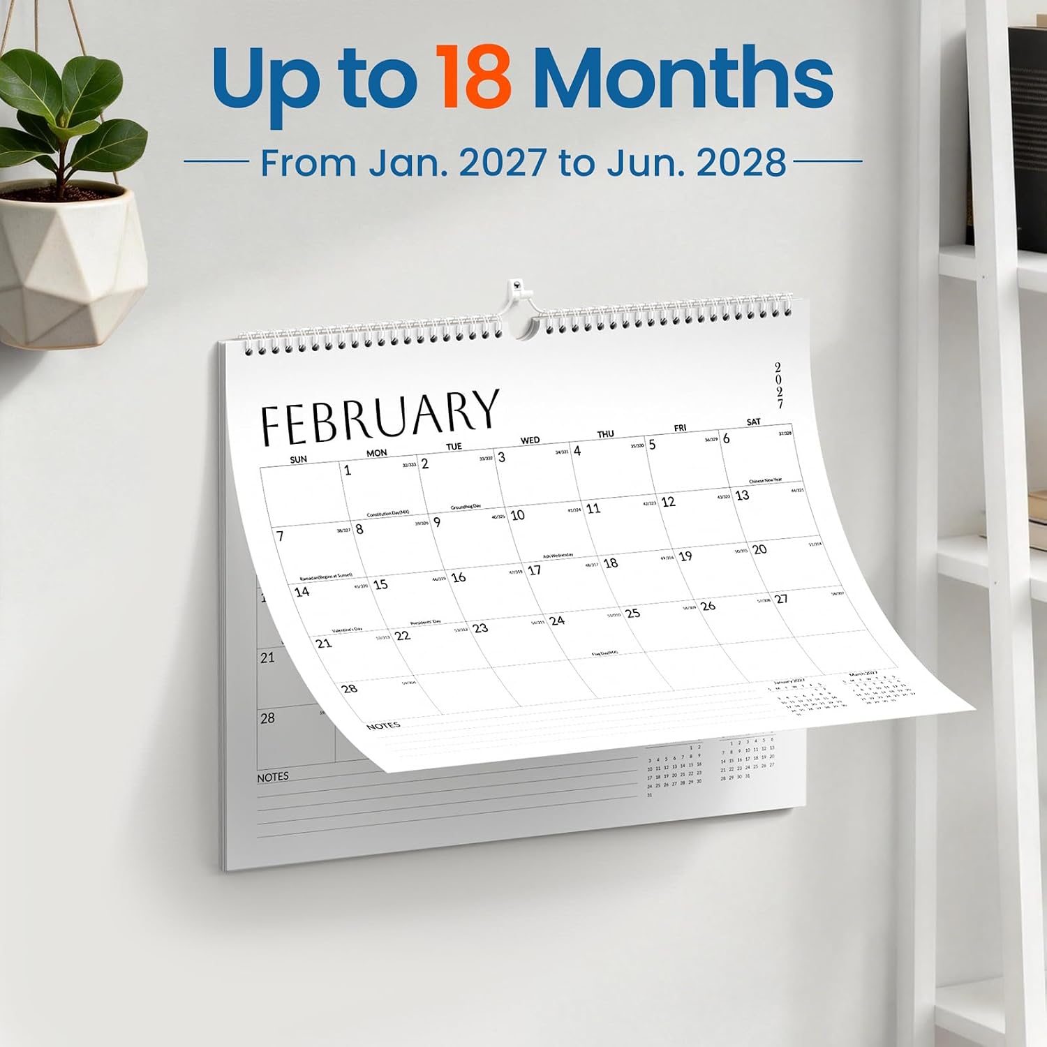 Detalle 1 de SUNEE Wall Calendar, 18-Month