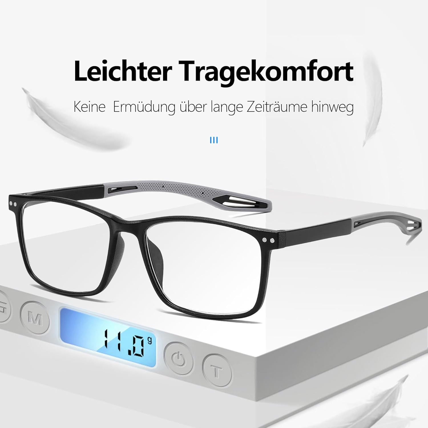 Thumbnail 2 de Fsread 3er-Set Lesebrillen für Herren – sportlicher Blaulichtblocker, quadratische leichte Rahmen