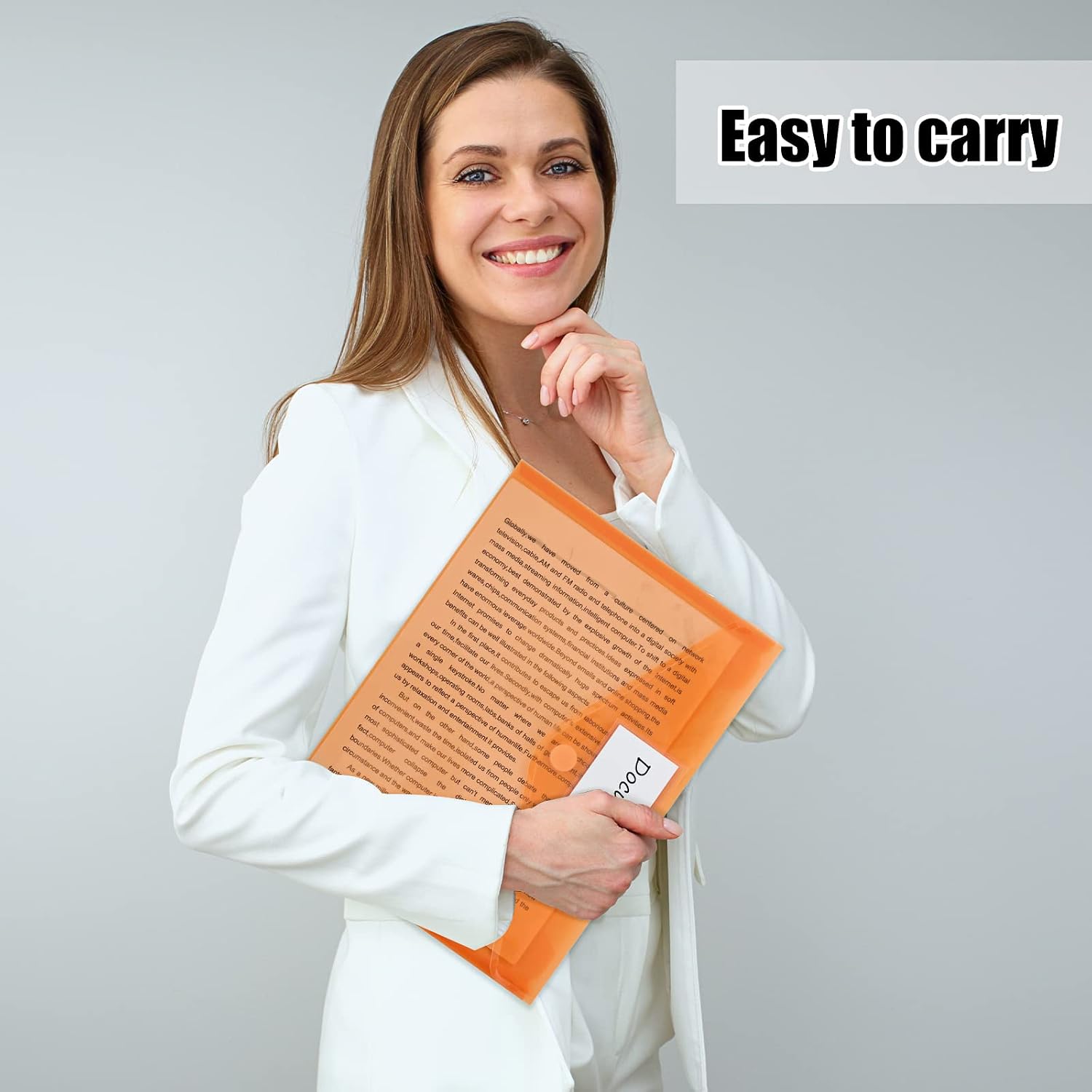 Thumbnail 6 de EOOUT EOOUT20221026055 Plastic File Envelopes, 30-Pack, 10 Colors, Hook-and-Loop Closure