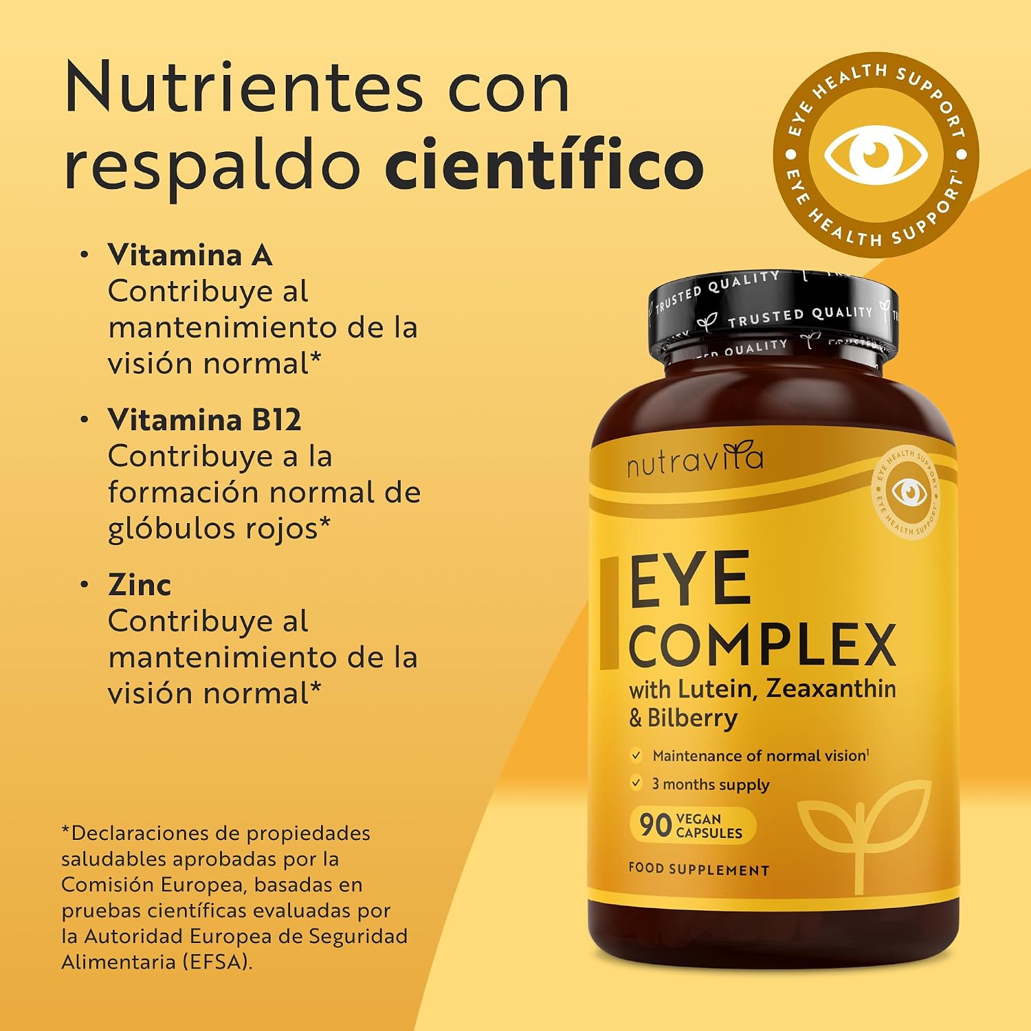 Detalle 2 de Nutravita Suplemento natural de luteína 90 cápsulas