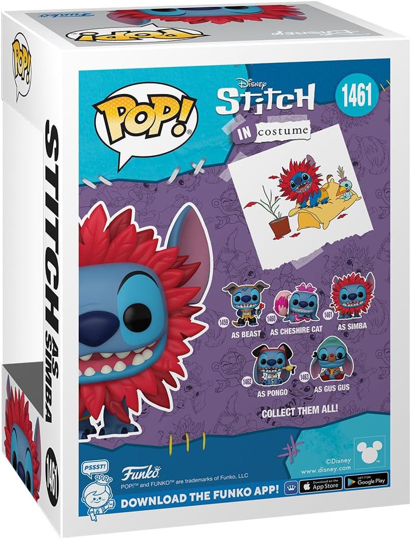 Detalle de Funko Pop! Disney: Stitch en Disfraz de Simba