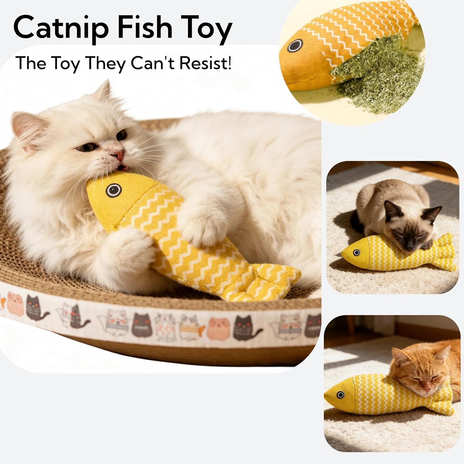 Thumbnail 4 de Spindro 2 Pack Oval Cardboard Cat Scratcher Beds (Large) – Indoor scratcher & lounge nest