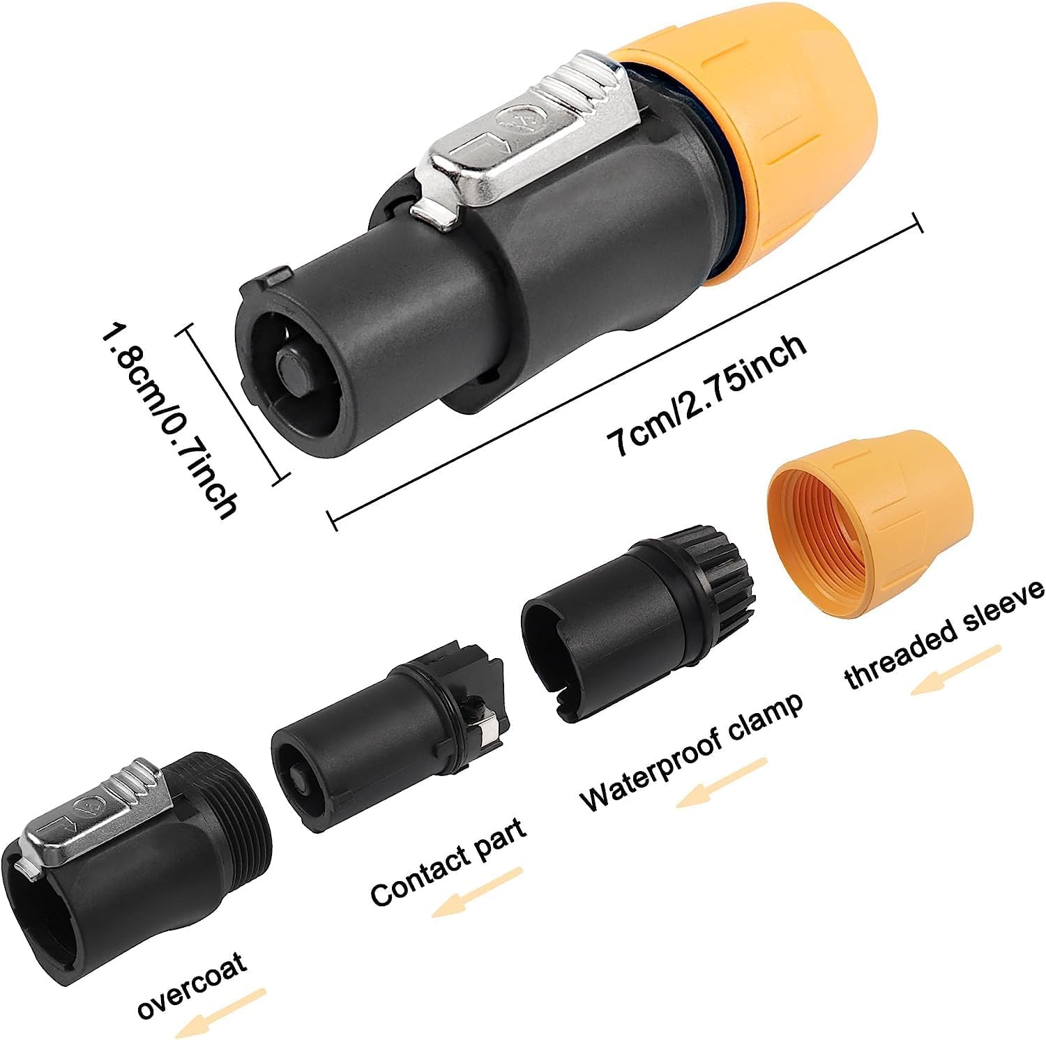 Thumbnail 1 de XMSJSIY Powercon 3‑pin 20A 250V speaker connector 🎧