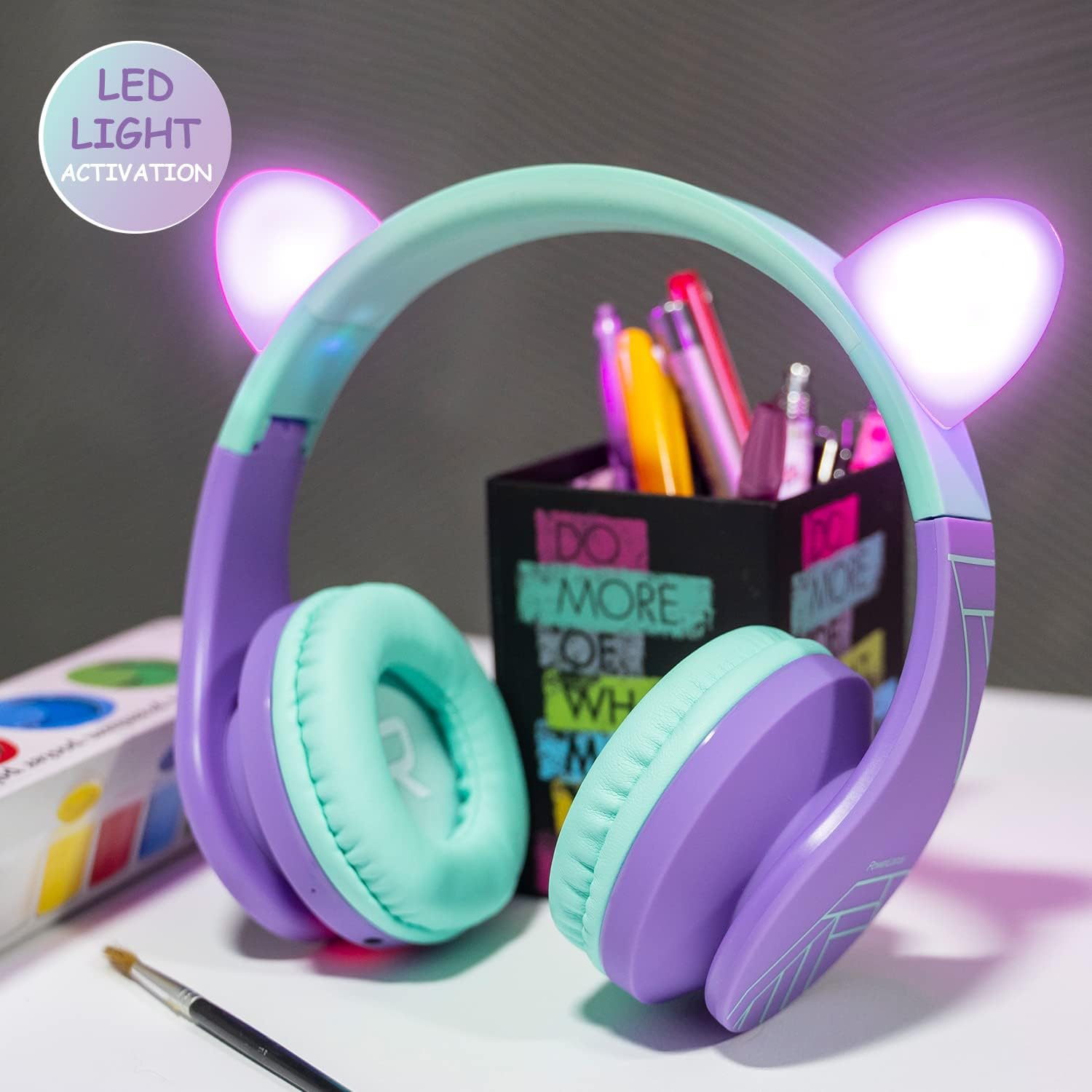 Thumbnail 1 de PowerLocus Bluetooth Kids Headphones with LED lights