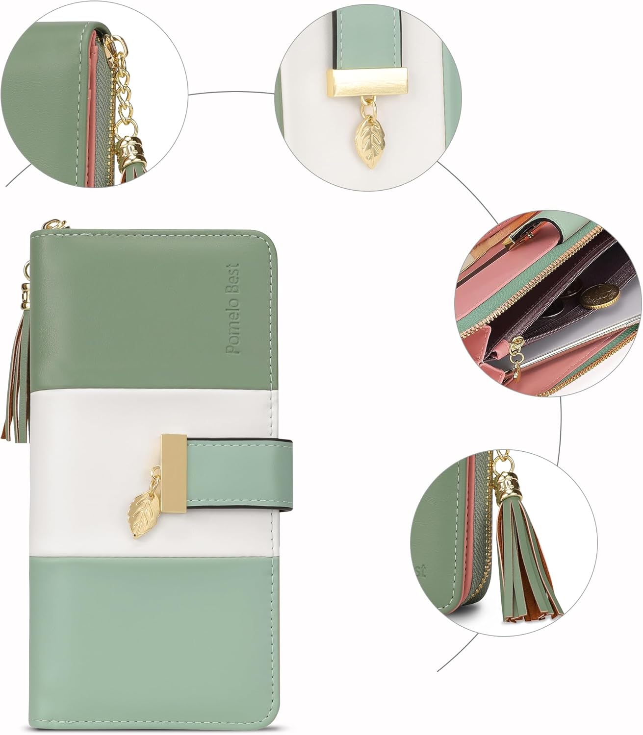 Thumbnail 2 de Pomelo Best RFID Womens Wallet – Large Capacity with 12 Card Slots and Phone Fit